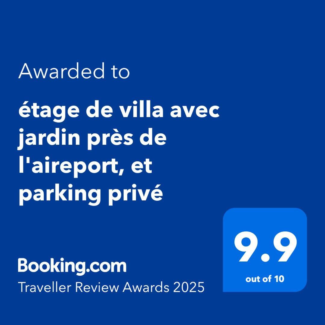 Etage De Villa Avec Jardin, Pres De L'Aireport Et Parking Prive Arjána Kültér fotó